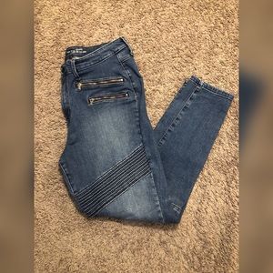 High rise skinny jeans